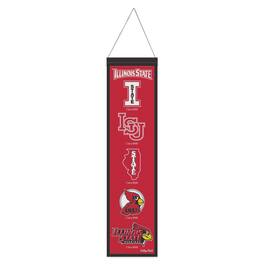 WinCraft - Illinois State Redbirds 8" x 32" Wool Evolution Banner - Multicolor