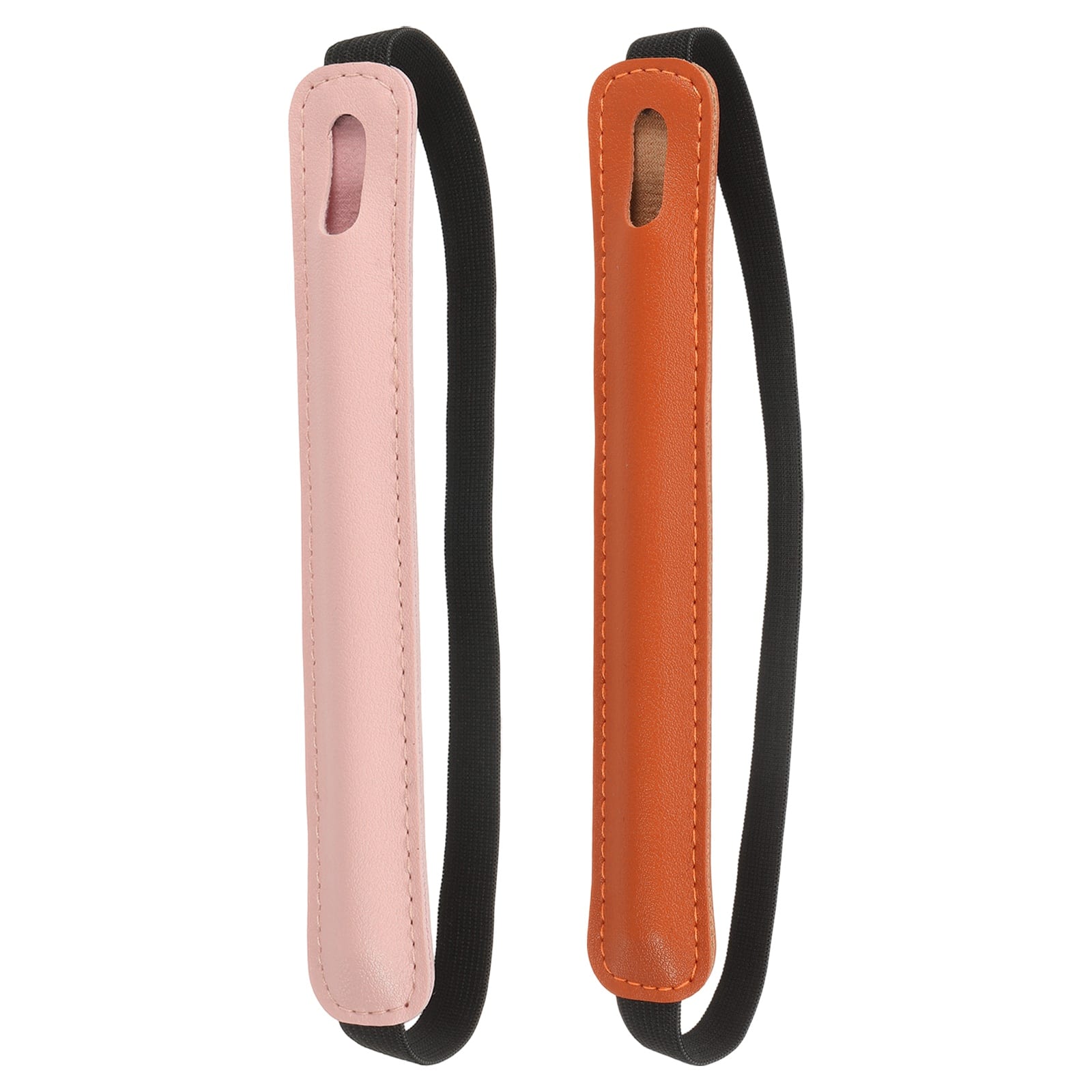Unique Bargains - 2pcs Universal Stylus Holder for Tablet Retractable Elastic Pen Sleeve Pouch for Tablet Case Notebook - Orange/Pink