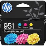HP - 951 3-Pack Standard Capacity Ink Cartridges - Cyan/Magenta/Yellow