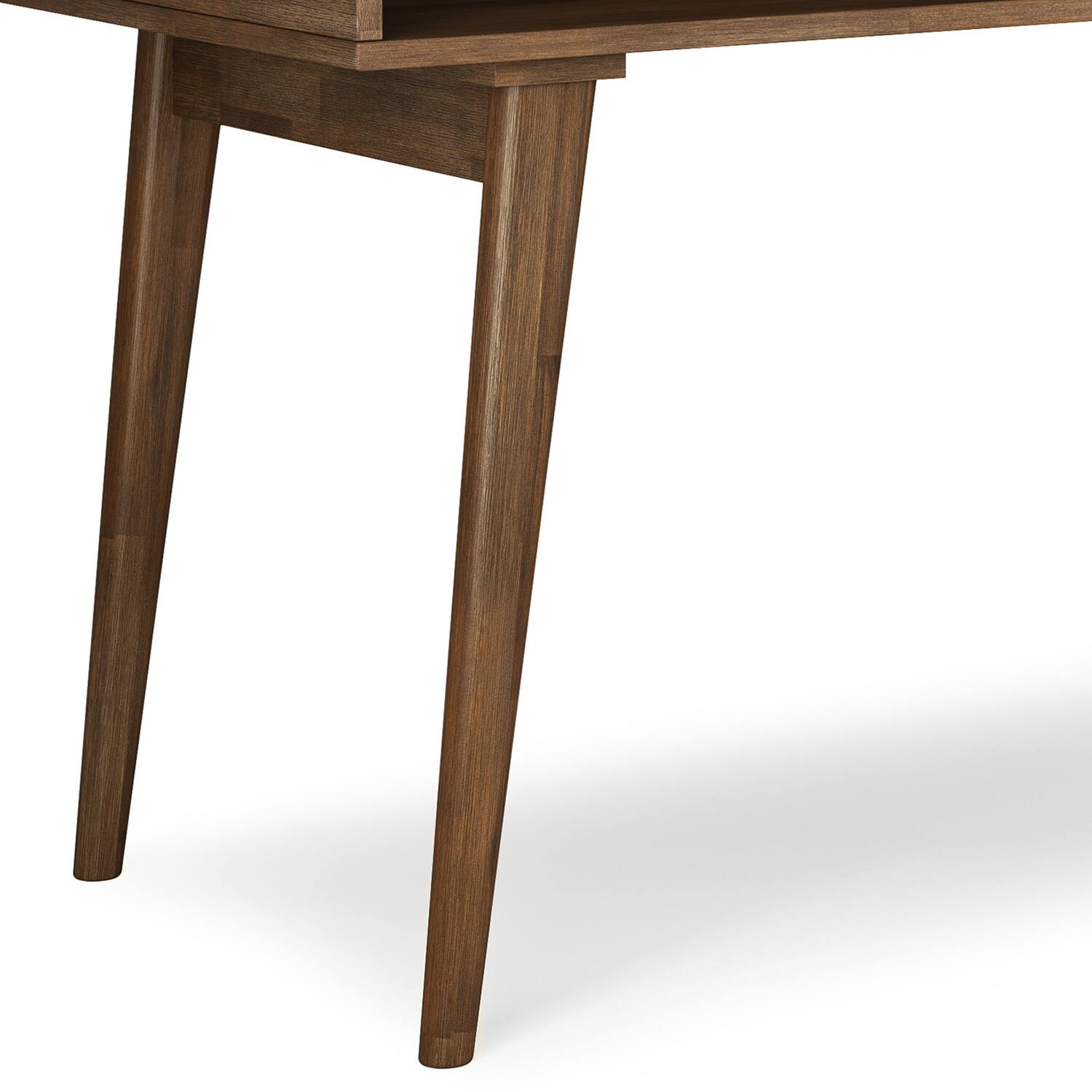 Alt View 6. Simpli Home - Clarkson SOLID ACACIA WOOD Contemporary 60 inch Wide Desk with side drawers in Rustic Natural Aged Brown - Rustic Natural Aged Brown.