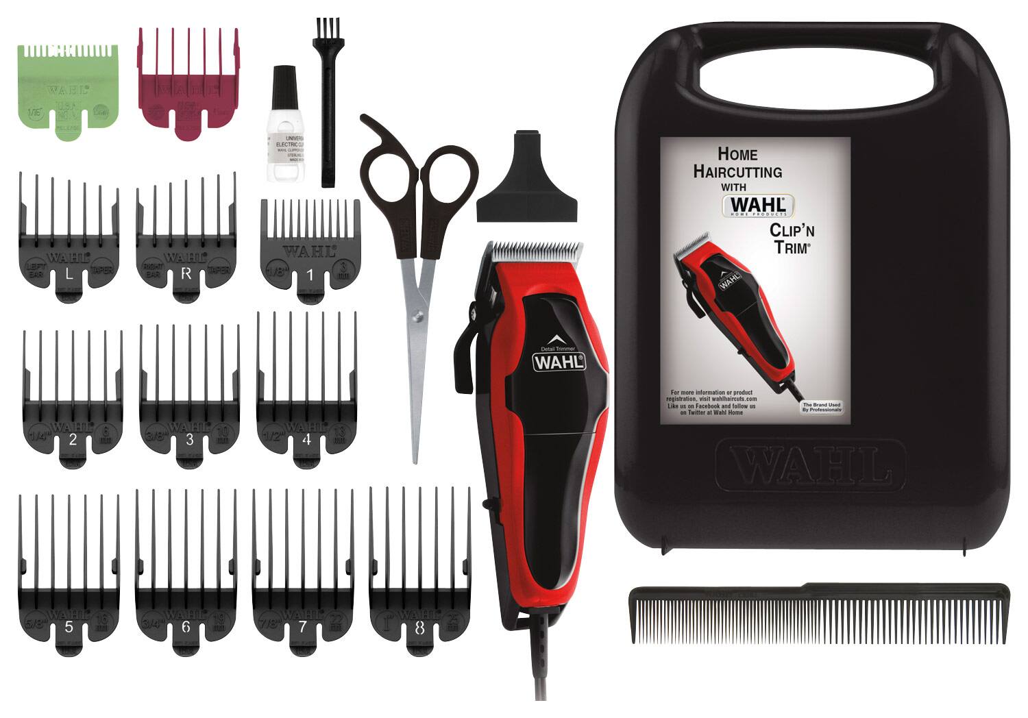 Wahl - Clip 'n Trim 20-Piece All-in-One Kit - Red