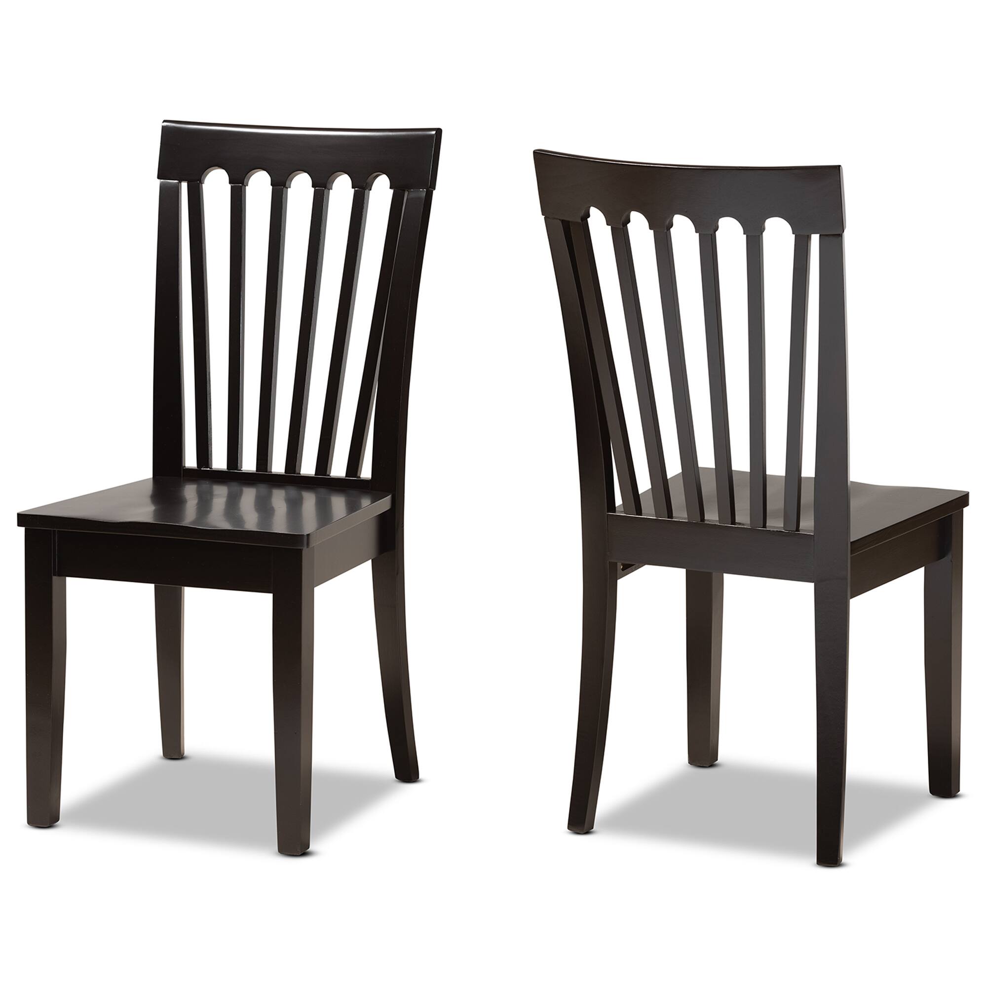 Front. Baxton Studio - Minette Modern and Contemporary Transitional Finished Wood 2-Piece Dining Chair Set - Dark Brown.