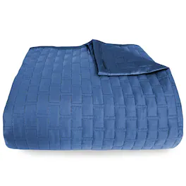 BedVoyage - Quilted Coverlet - 100% Viscose from Bamboo - Cooling & Lightweight - Indigo