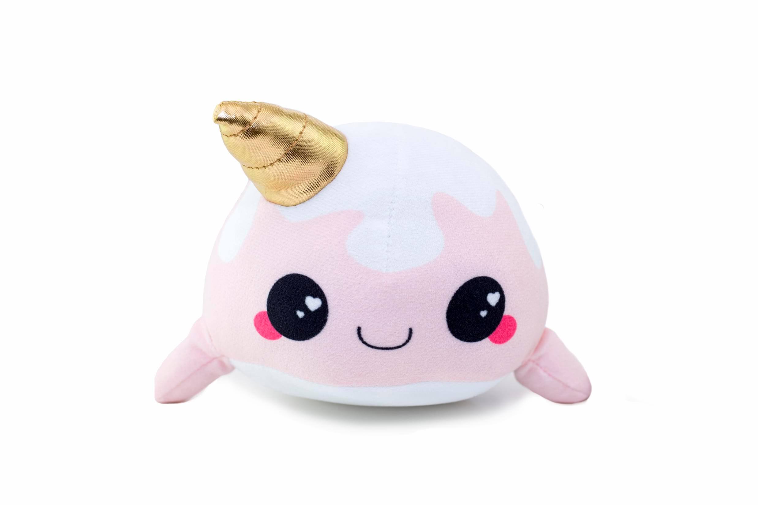 Front. Seven20 - Glitter Galaxy 6-Inch Ice Cream Cone Horn Pink Narwhal Collectible Plush - Pink.