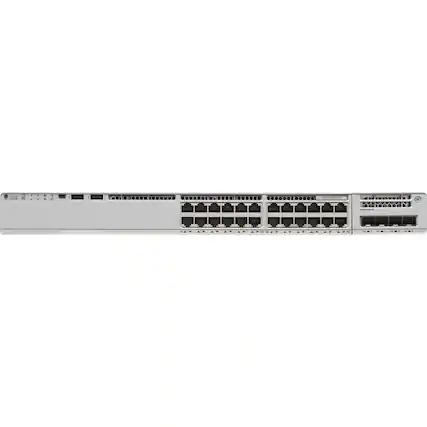 Front. Cisco Consumer Products - Cisco Catalyst 9200 24-port PoE+ Switch. Network Essentials - 24 Ports - Manageable - Gigabit Ethernet, 10 Gigabit - Unknown.
