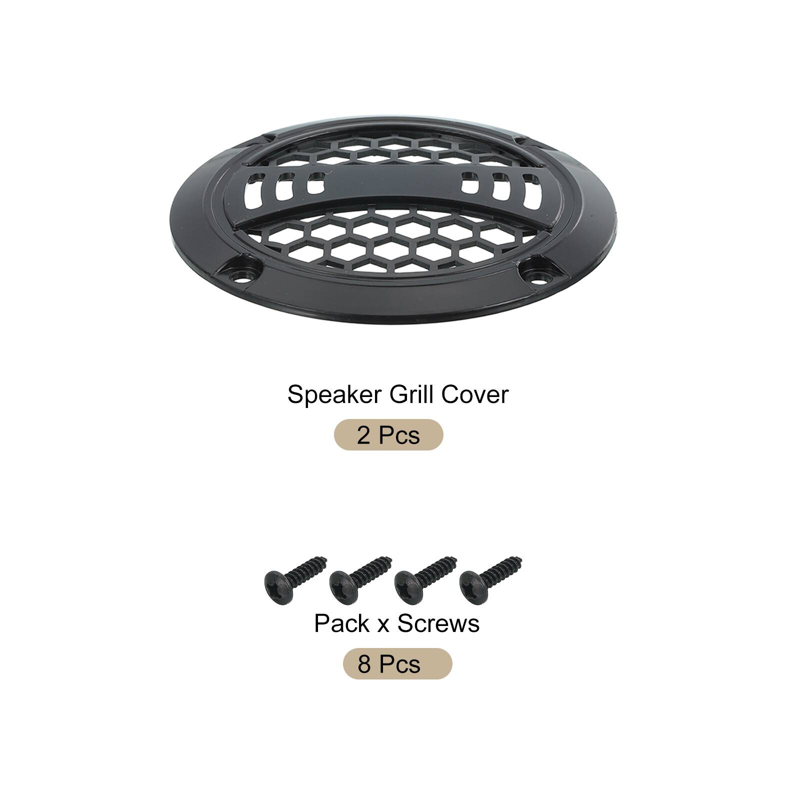 Speaker Grill Cover 2 Pcs Pack x Screws 8 Pcs