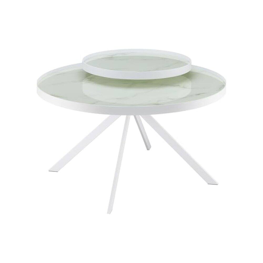 Alt View 1. Coaster Co. of America - Briggs 3-piece Round Coffee and End Table Set White - White.
