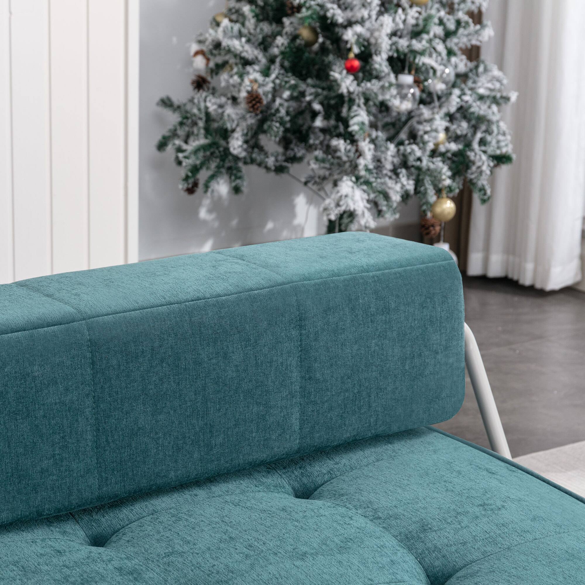 Alt View 7. GOODSILO - Convertible Folding Sofa Bed with Removable Back Cushion for Living Room Guest Room Home Office Apartment Small Space - Green.