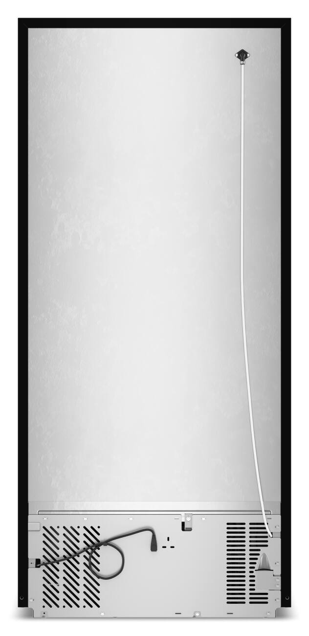 Back. Whirlpool - 30 in. Wide 19.2 cu. ft. Top-Freezer Refrigerator with Total Coverage Cooling - Black.