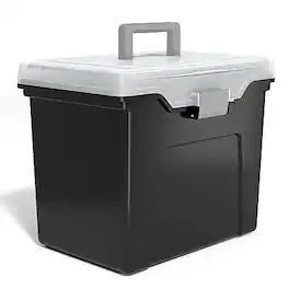 Staples - File Box File Portable Tote, Letter Size, (140163/110997) - Black