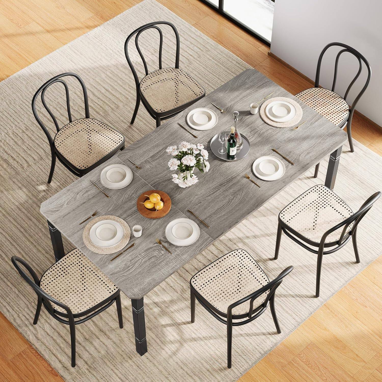 Alt View 2. Acekool - Kitchen Table 79 inch Large Industrial Dining Room Table for Dining Room, Home Office, Living Room - Multiple colors/finishes.