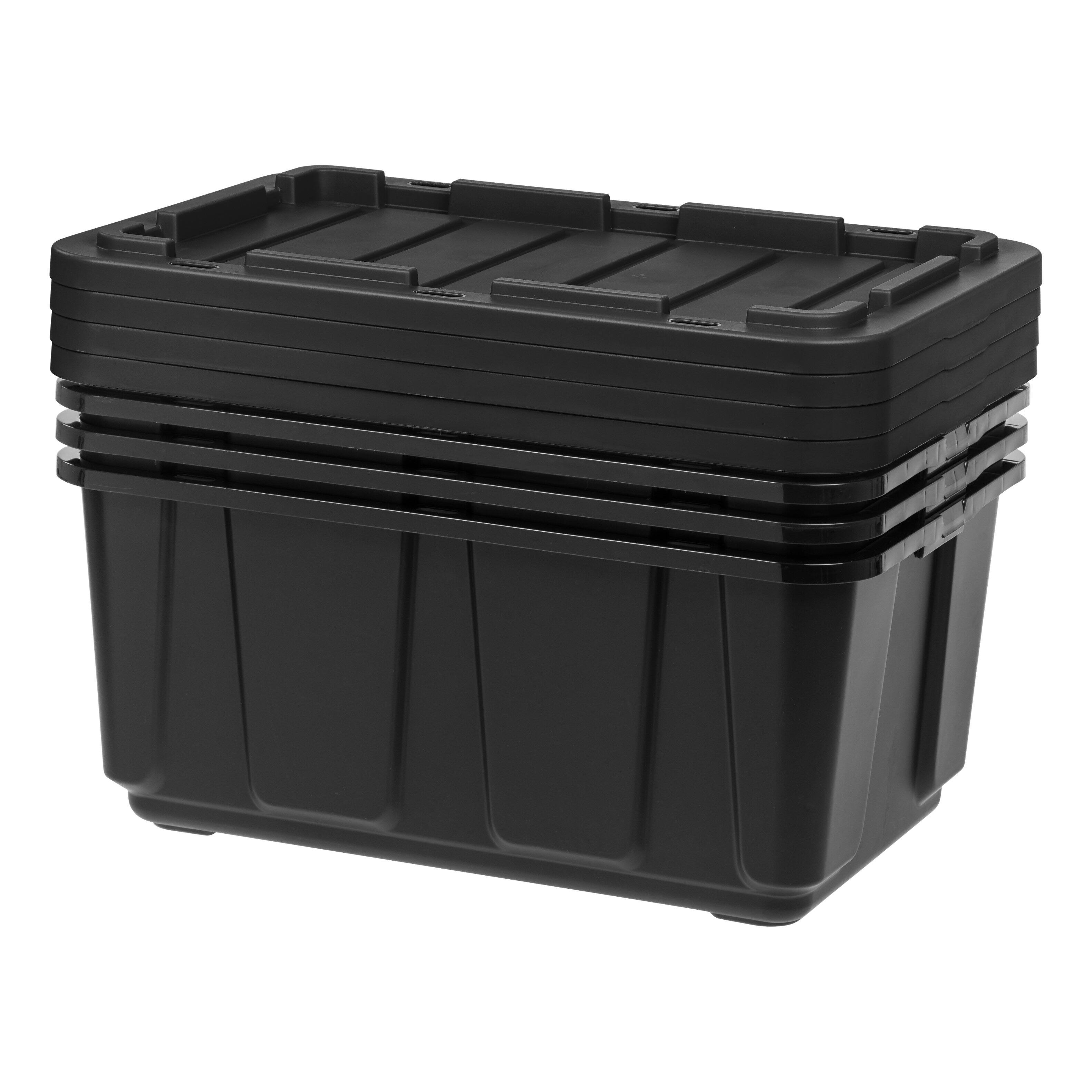 Alt View 9. IRIS USA - IRIS USA 27Gal/108Qt Large All-Weather Heavy-Duty Stackable Storage Plastic Bin Tote Container with Quick Snap Lid.