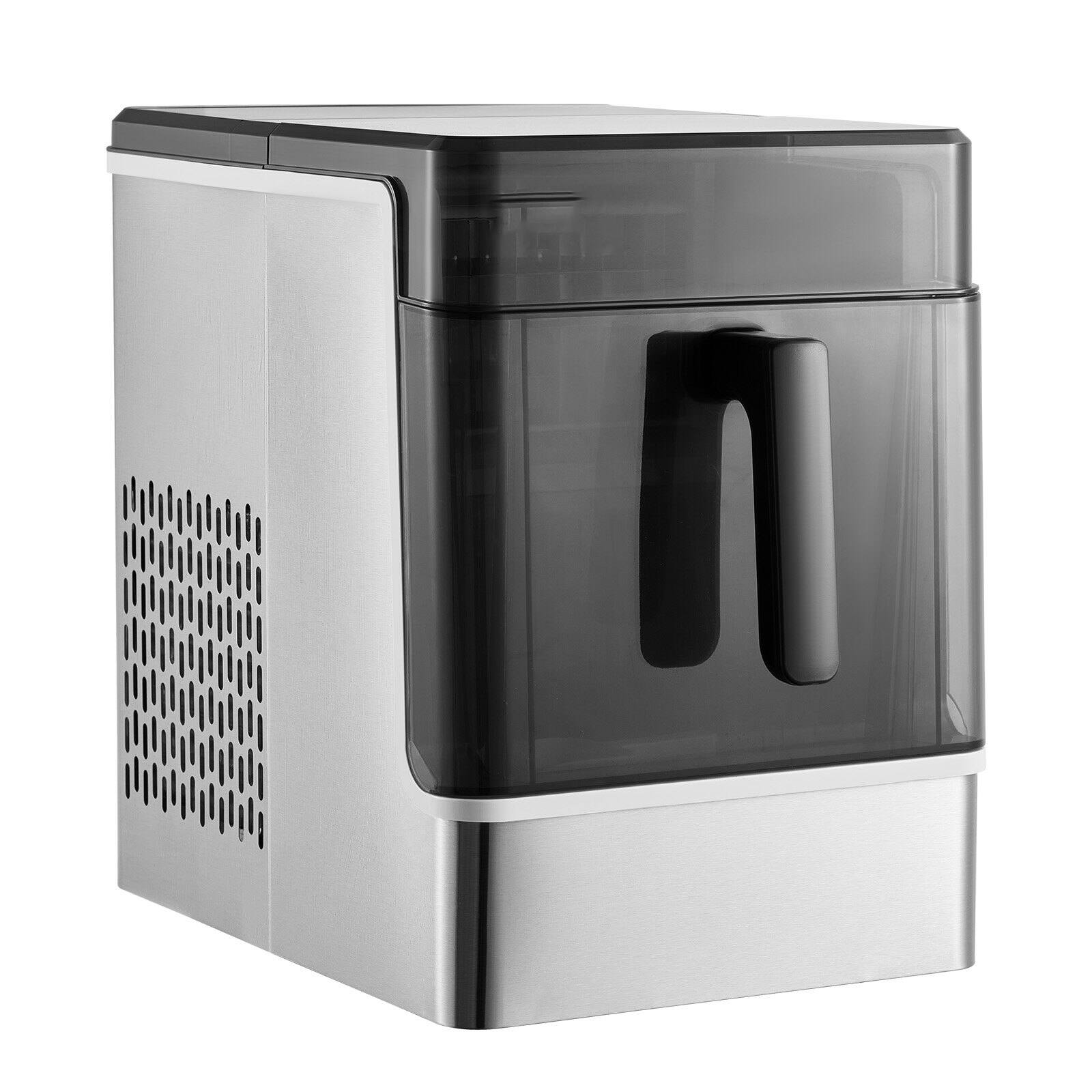 Alt View 8. Glintex - Countertop Ice Maker, 3 Cube Sizes, 32 Cubes in 15 Min, 46 lb/Day, Self-Cleaning, Easy Ice Transfer - Silver.