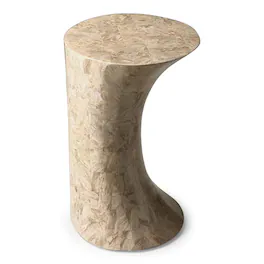 Butler Specialty - Jaxon Oval Fossil Stone Side Table - Beige