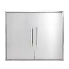 Front. Coyote Outdoor Living - Coyote Outdoor Living 36" Double Access Door - Stainless Steel.