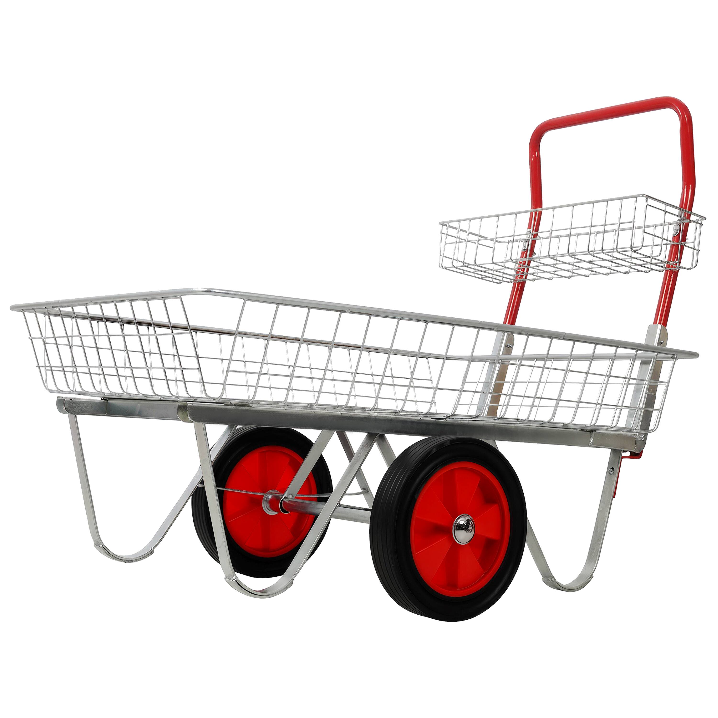Alt View 3. LOVMOR - Garden Center Trolley with Wheels, Rolling Utility Cart for Patio, Yard and Gardening Tools - Silver.