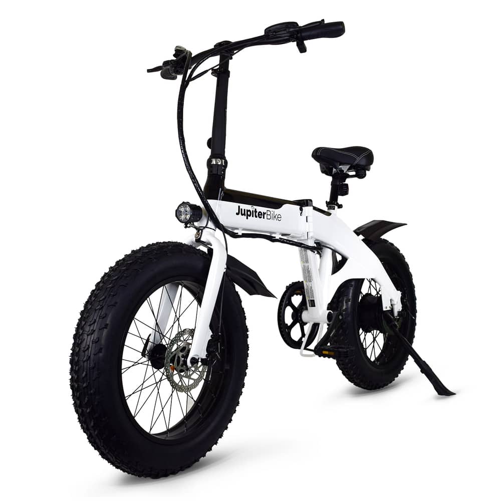 Jupiter Bikes - Defiant All Terrain Fat Tire eBike with Peak 1130W Motor and 40+ Miles Max Operating Range - White