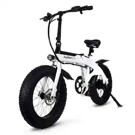 Jupiter Bikes - Defiant All Terrain Fat Tire eBike with Peak 1130W Motor and 40+ Miles Max Range - USA Service and Support - White
