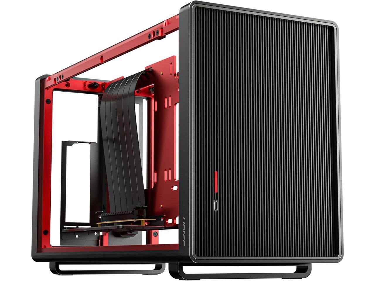 Alt View 1. Antec - Antec Performance 1 M Black Aluminum / Steel / Plastic Small Form Factor Computer Case - Black.