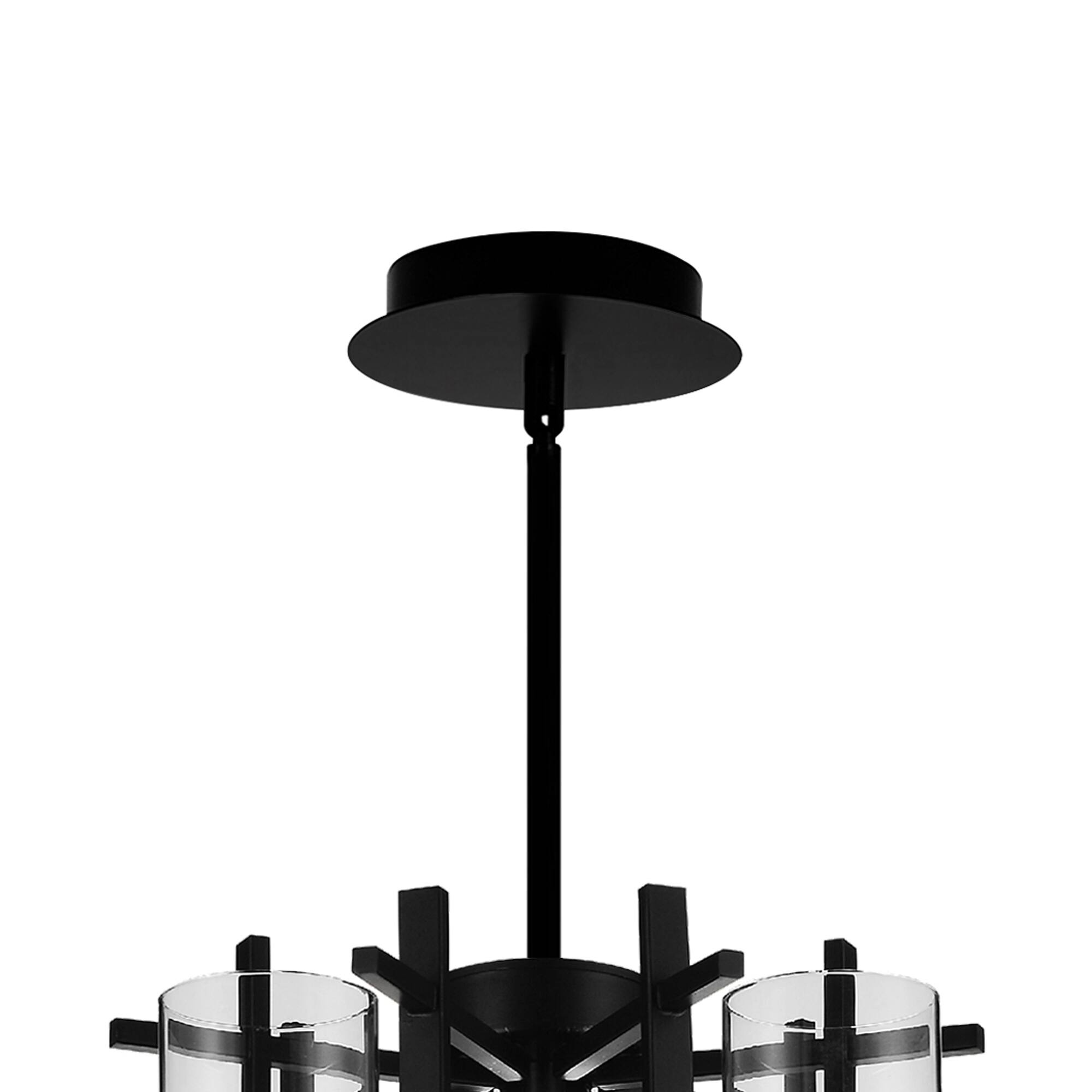 Alt View 1. CWI Lighting - Sierra 6 Light Up Chandelier With Black Finish - Black.