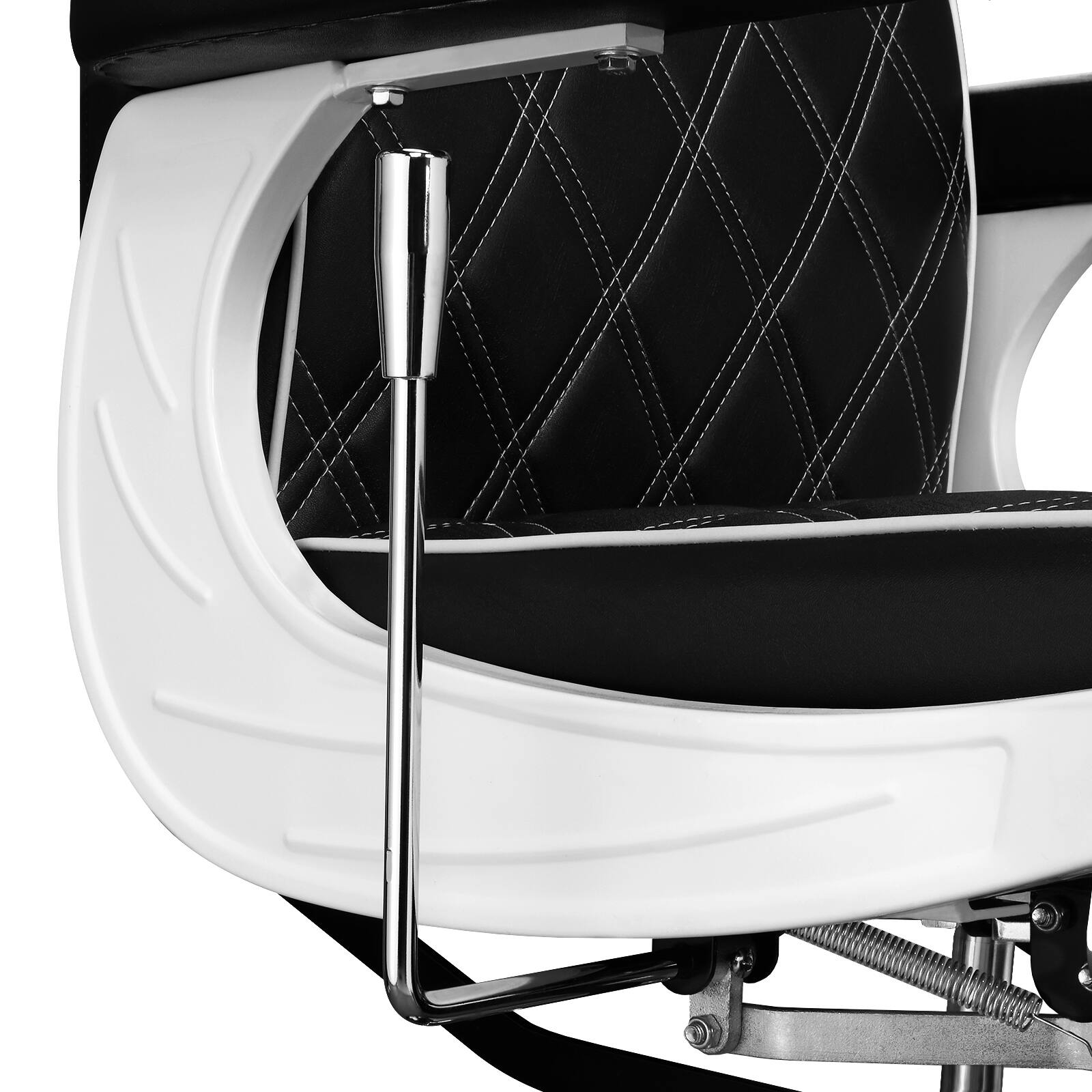 Alt View 6. Winado - Heavy Duty All Purpose Hydraulic Barber Chair Vintage Reclining Chair with Aluminum Alloy Footrest for Salon Beauty Spa - Black & White.