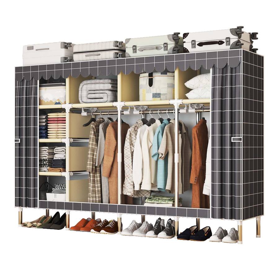 Clothes Auto Rack VEGA AUTOMOTIVE Portable Wardrobe Closet Durable And Easy To Assemble ...