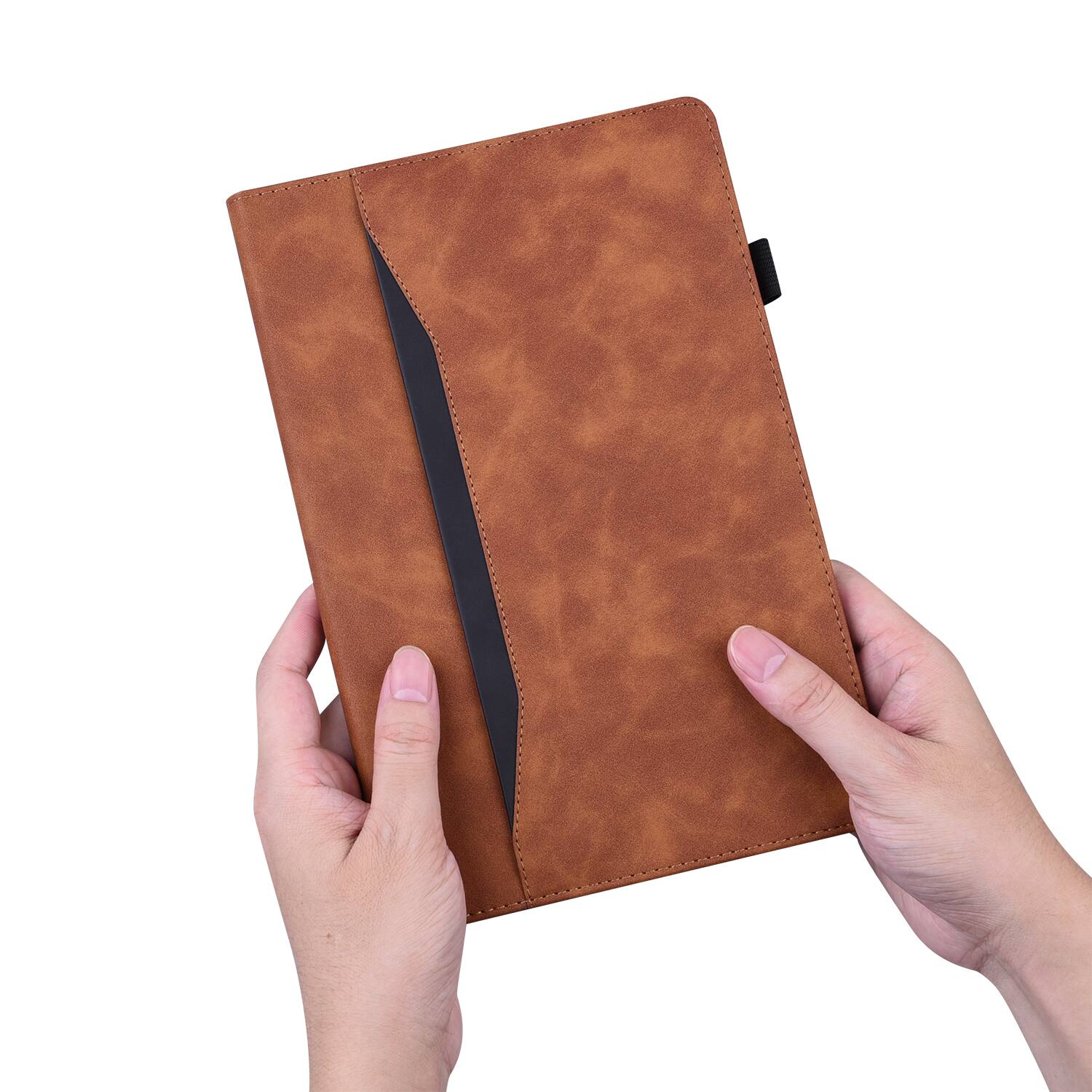 Alt View 4. Dteck - for Samsung Galaxy Tab A11 / A9 8.7 inch Tablet Case, PU Leather Folio Stand Cover with Credit Card Slots - Brown.