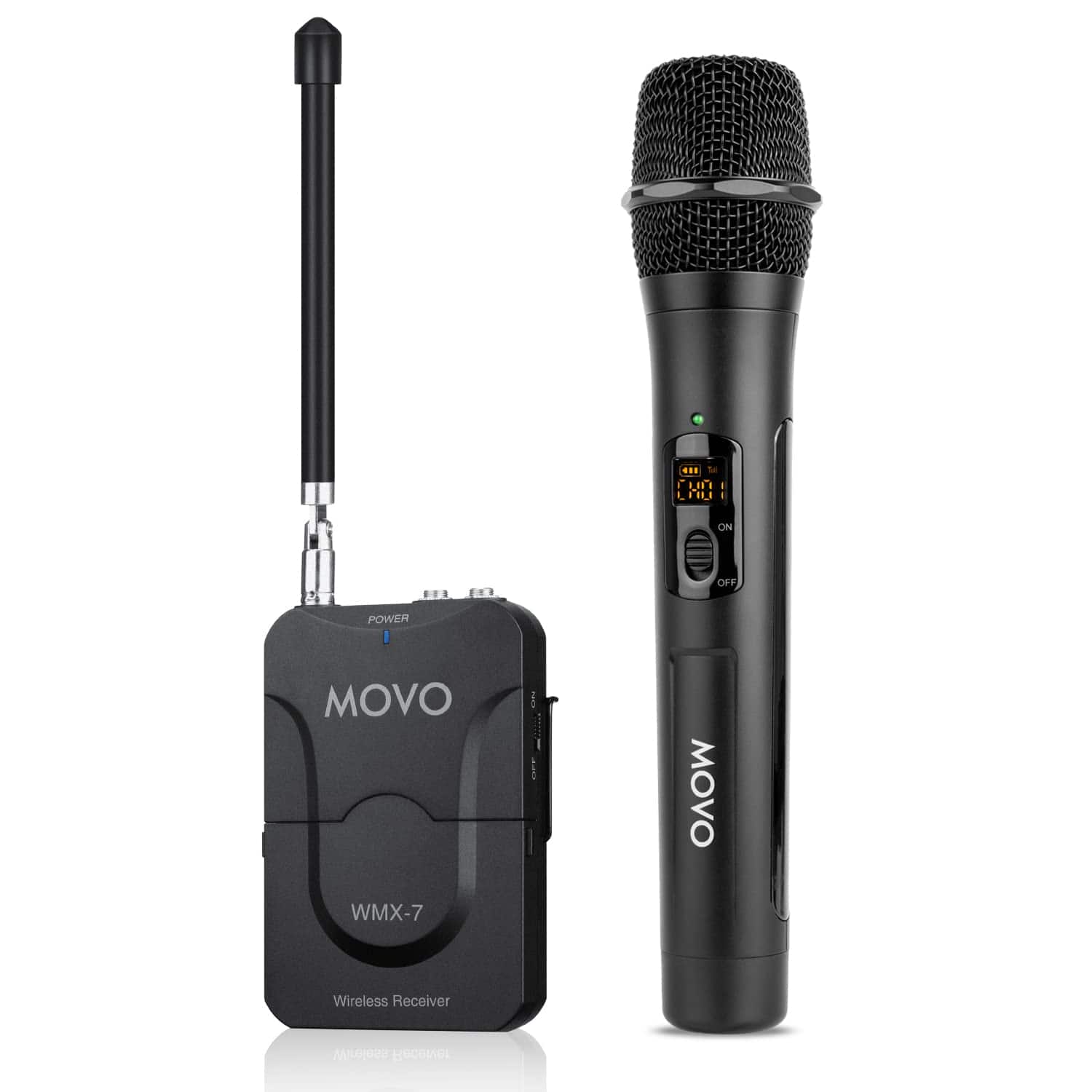 MOVO - WMX-7-TH-RX VHF Handheld Wireless Microphone System for Cameras