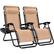 Front. Best Choice Products - Best Choice Products Set of 2 Zero Gravity Lounge Chair Recliners for Patio, Pool w/ Cup Holder Tray - Beige - Beige.