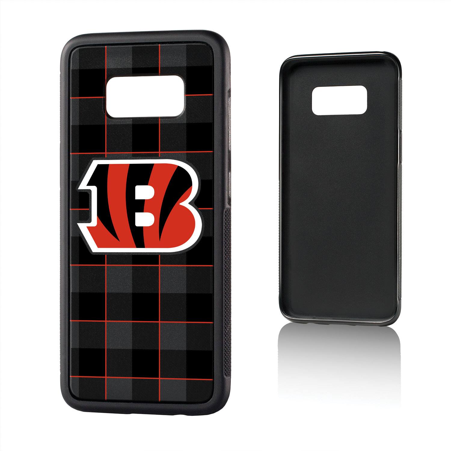 Alt View 3. Keyscaper - Cincinnati Bengals Galaxy Plaid Design Bump Case - S20 Plus - Multicolor.