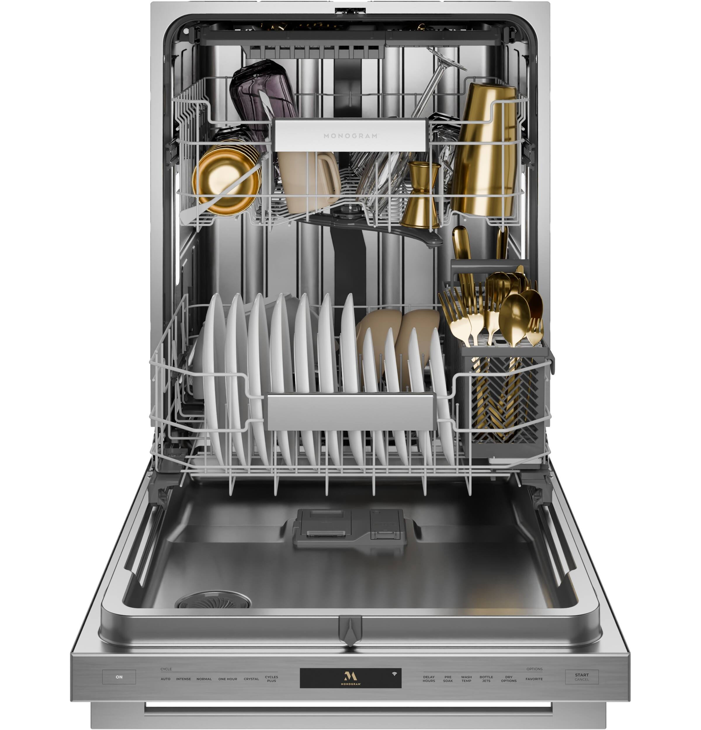 Alt View 20. Monogram - 24" Top Control Smart Built-In Stainless Steel Tub Dishwasher w/ Adjustable 3rd Rack, 37 dBA, and Advanced Water System - Stainless Steel.