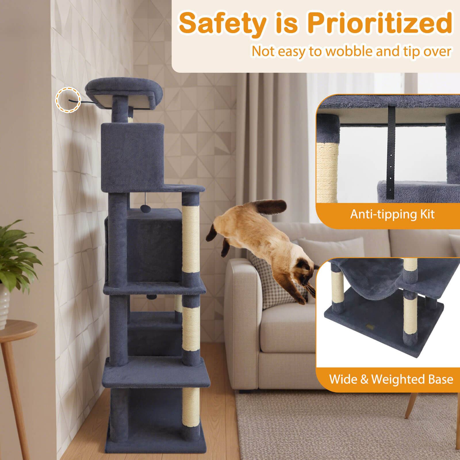Safety is Prioritized  
Not easy to wobble and tip over  

Anti-tipping Kit  

Wide & Weighted Base