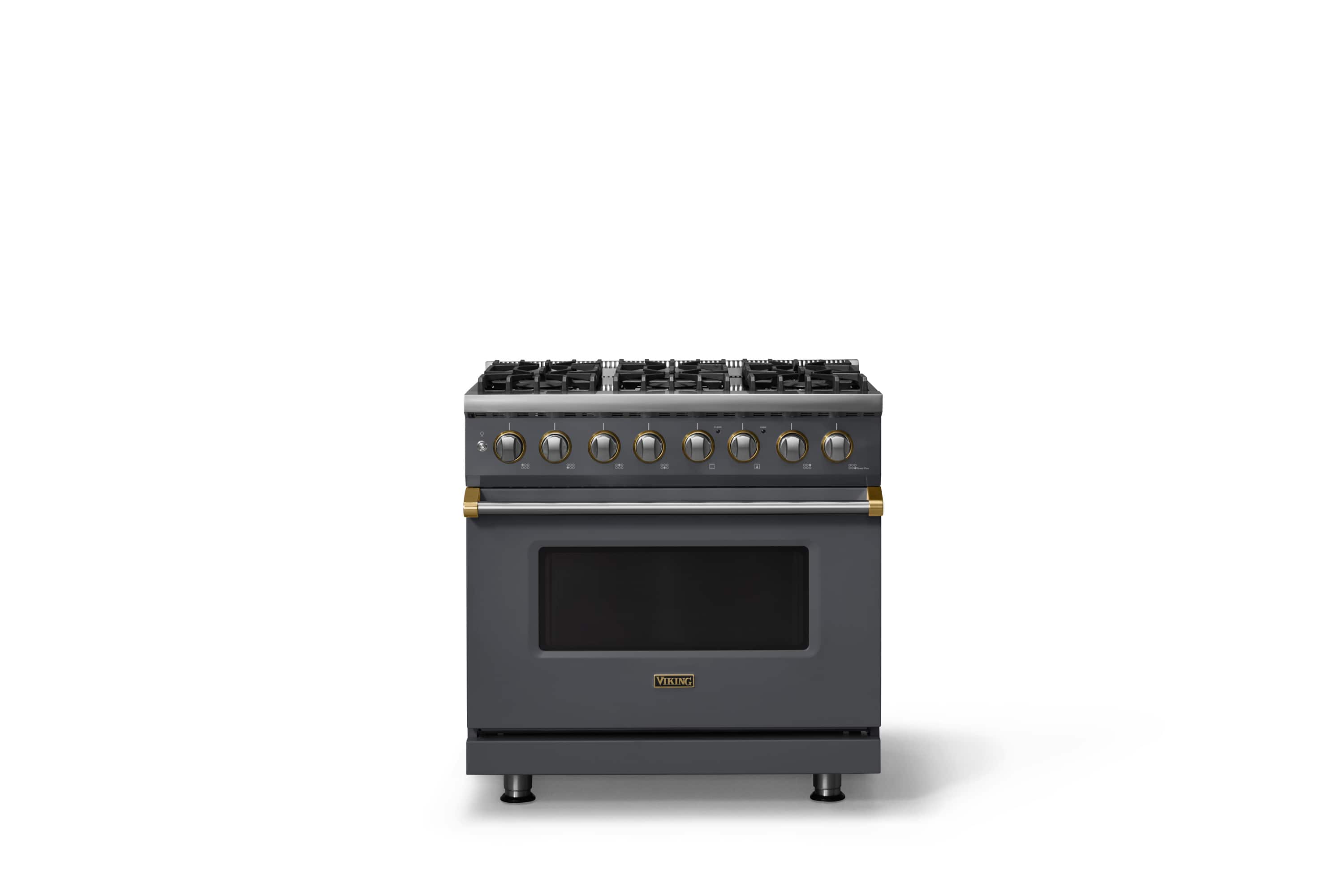 Viking - Pro 5 Series 5.6 Cu. Ft. Freestanding Sealed 6 Burner LP DF Convection Range - Cast Black w. Brushed Brass Trim - Cast Black price history on PriceWatchPro