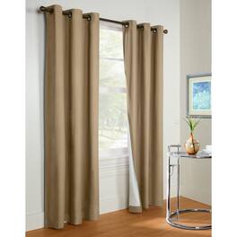 Commonwealth Home Fashions - Commonwealth Thermalogic Prelude Insulated Grommet Top Window Panel - 40x84" - Taupe