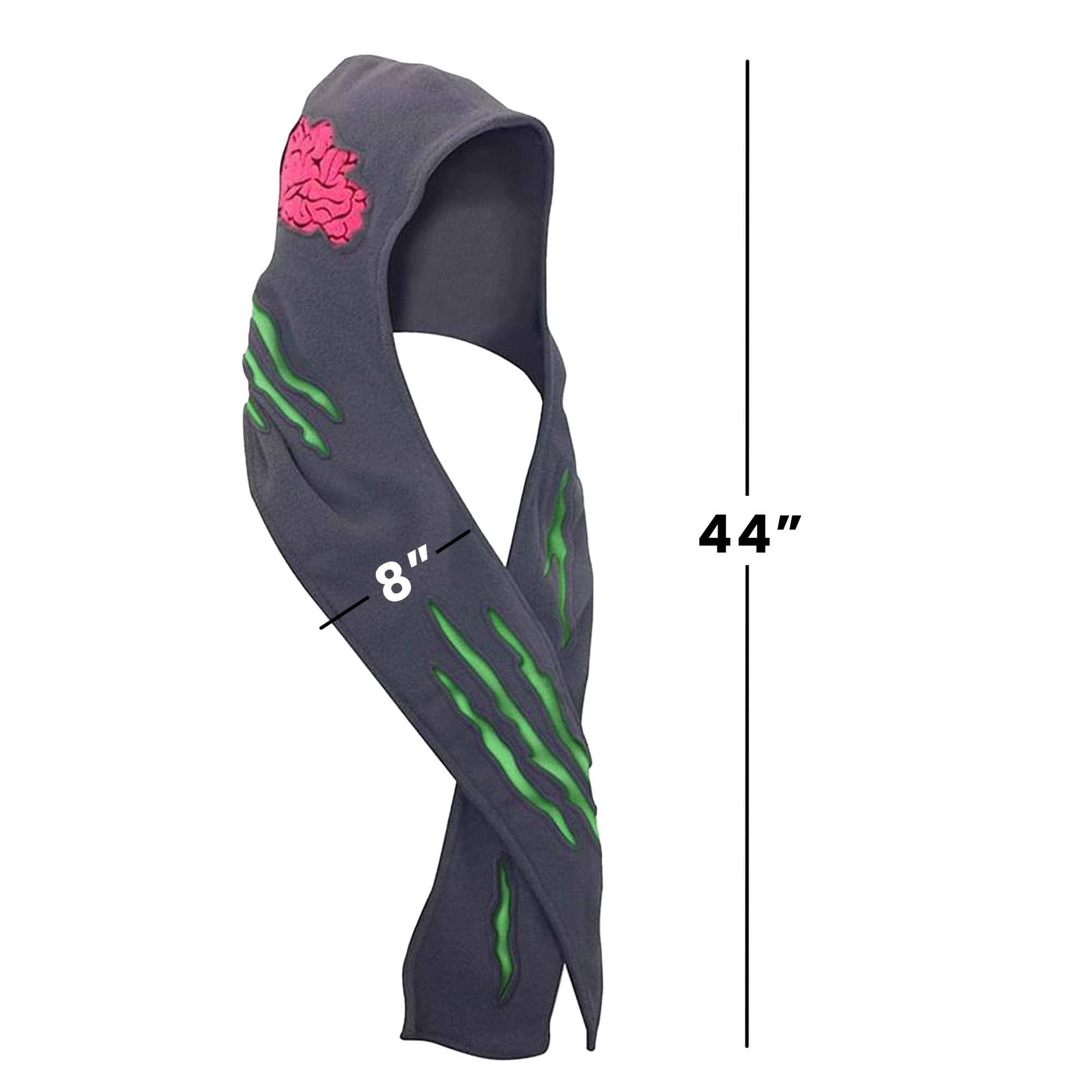 Alt View 10. Crowded Coop - Zombie Attack Fleece Scarf - Gray.