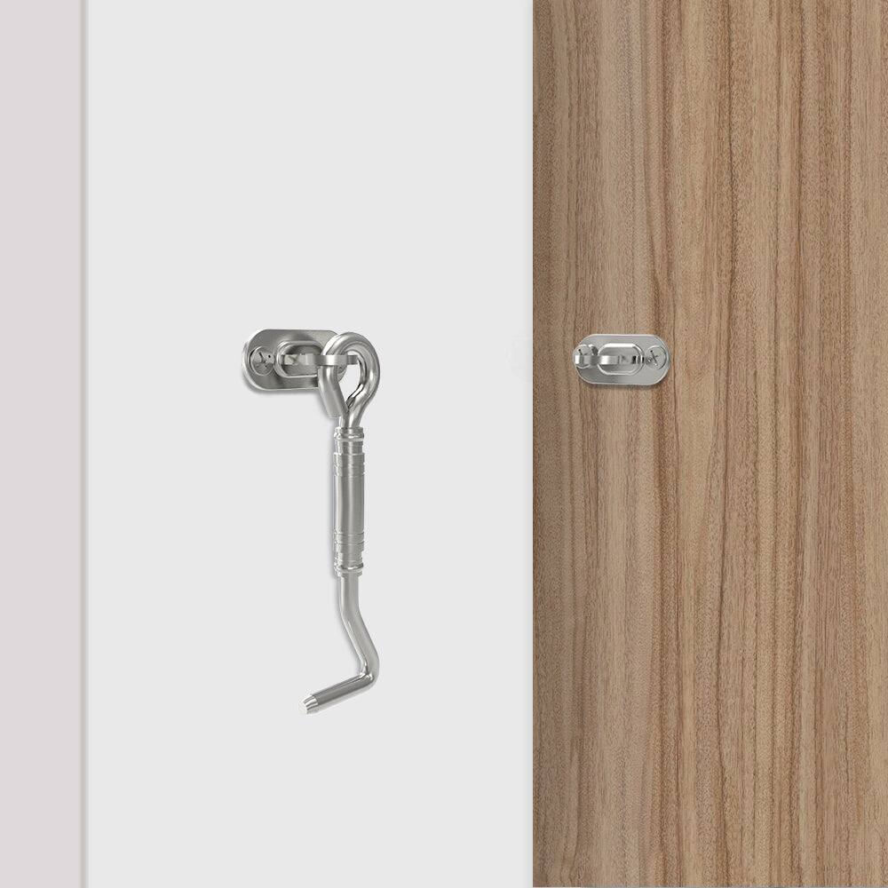 Alt View 4. Boyel Living - 4 in. Stainless Steel Sliding Barn Door Hook Lock Latch - Stainless Steel.