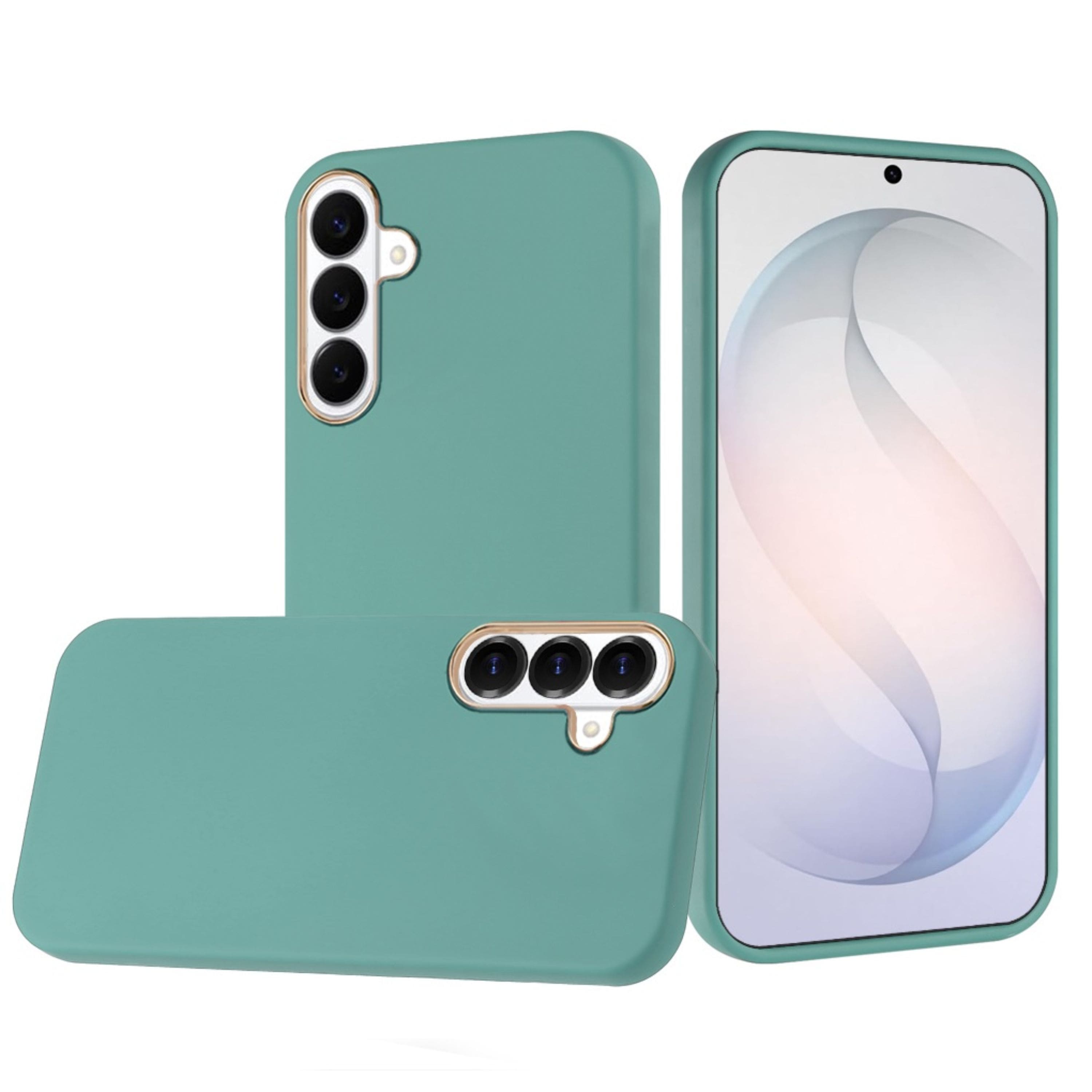 Kitcheniva - Premium Soft Cover With Chrome Buttons Tempered Glass For Samsung S26 FE - Teal price history on PriceWatchPro