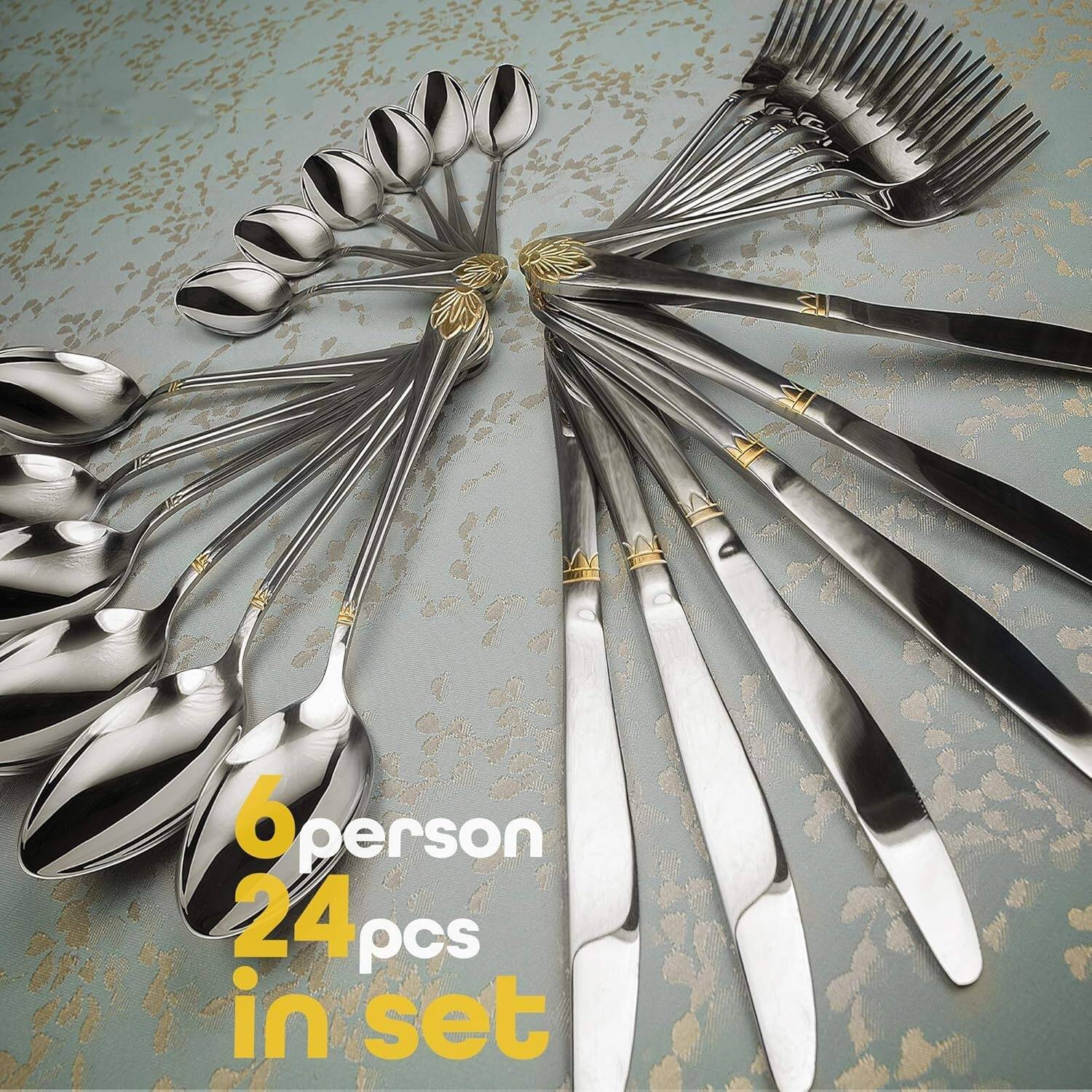 6 person  
24 pcs in set