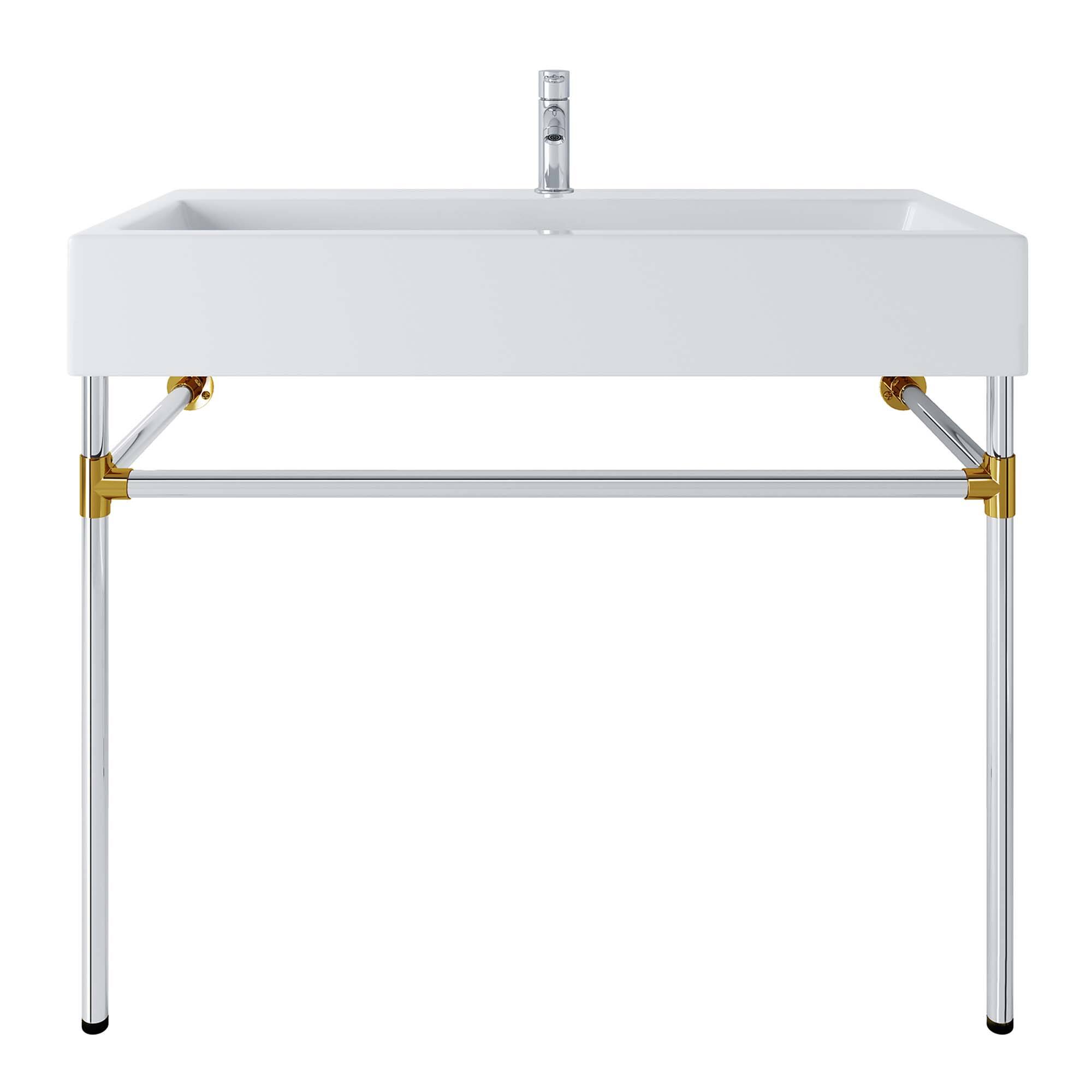 Alt View 2. Modway - Redeem Wall-Mount Bathroom Vanity Basin Included - Silver White.