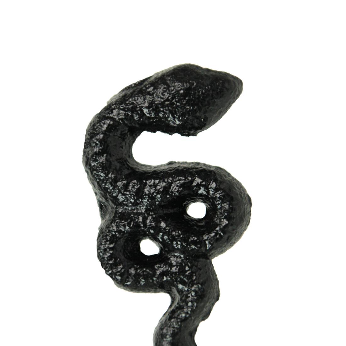 Alt View 2. Zeckos - Set of 6 Black Snake Drawer Pulls - 2.25" x 1" - Cabinet Decor - Black.