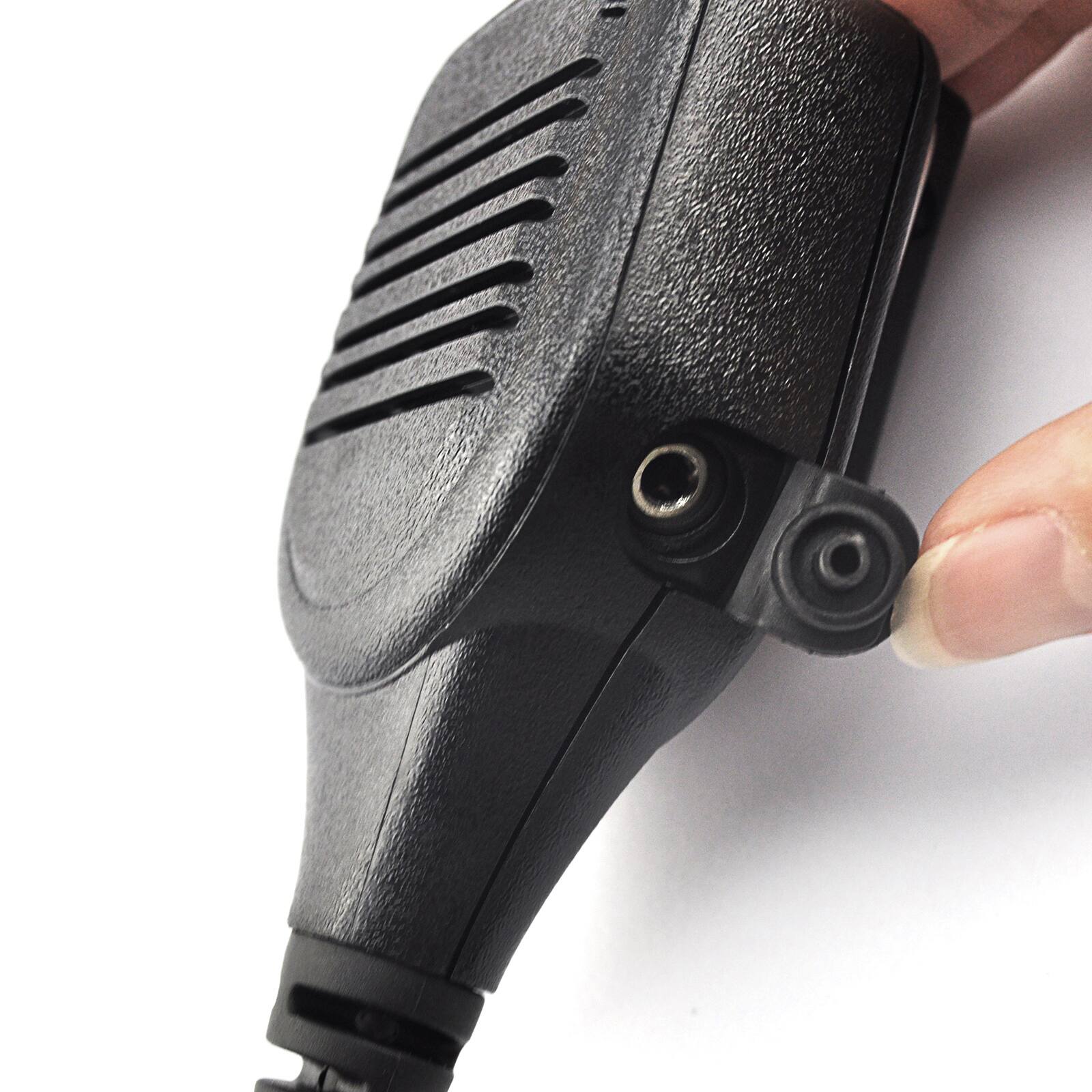 Left. ProMaxPower - PTT Shoulder Speaker Mic for Motorola HT750, HT1250, & Other Radios - Black.