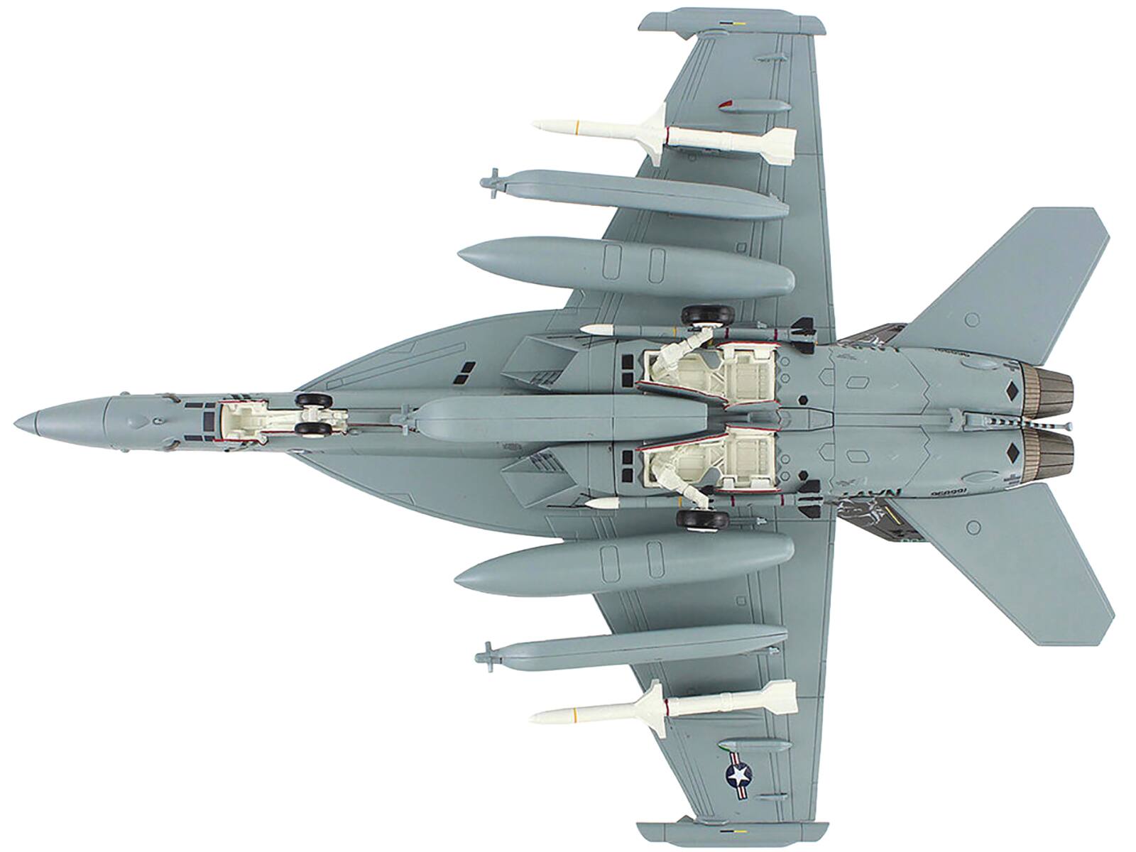 Back. Hobby Master - Boeing EA-18 Growler Aircraft "VAQ-209 Star Warriors AF500 Vader" (2024) United States Navy "Air Power Series" 1/72 - Grey.