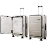 LUGGEX - 28 Inch Expandable Checked Luggage Opening Polycarbonate Hardside Suitcase with TSA Approved Lock FLO - FX-Core - Beige
