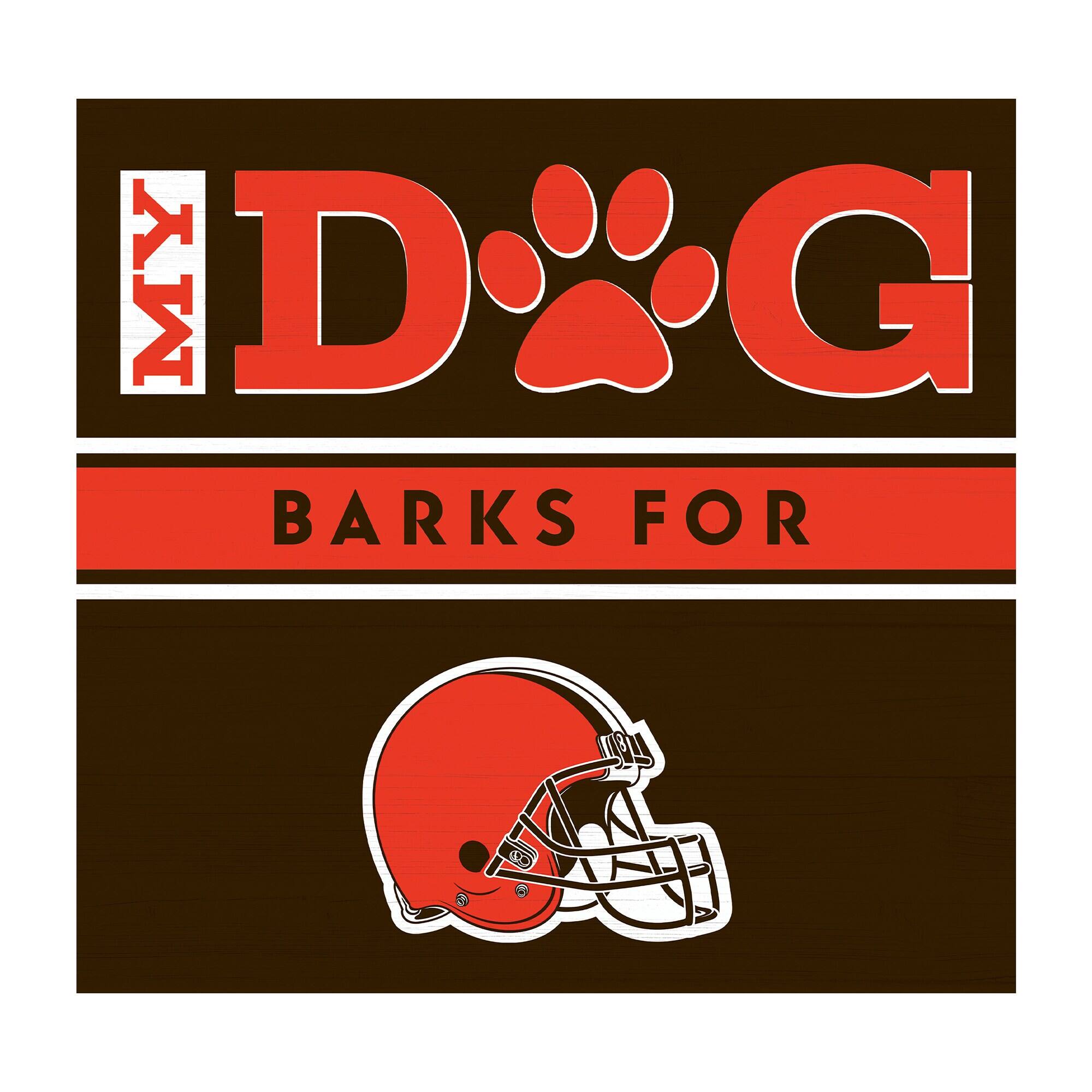 Cleveland Browns 10" x 10.5" Dog Barks Wall Art
