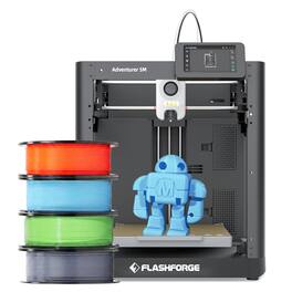 Flashforge - Adventurer 5M 3D Printer Bundle with 4 Rolls HS PLA Filament 1kg each - Black