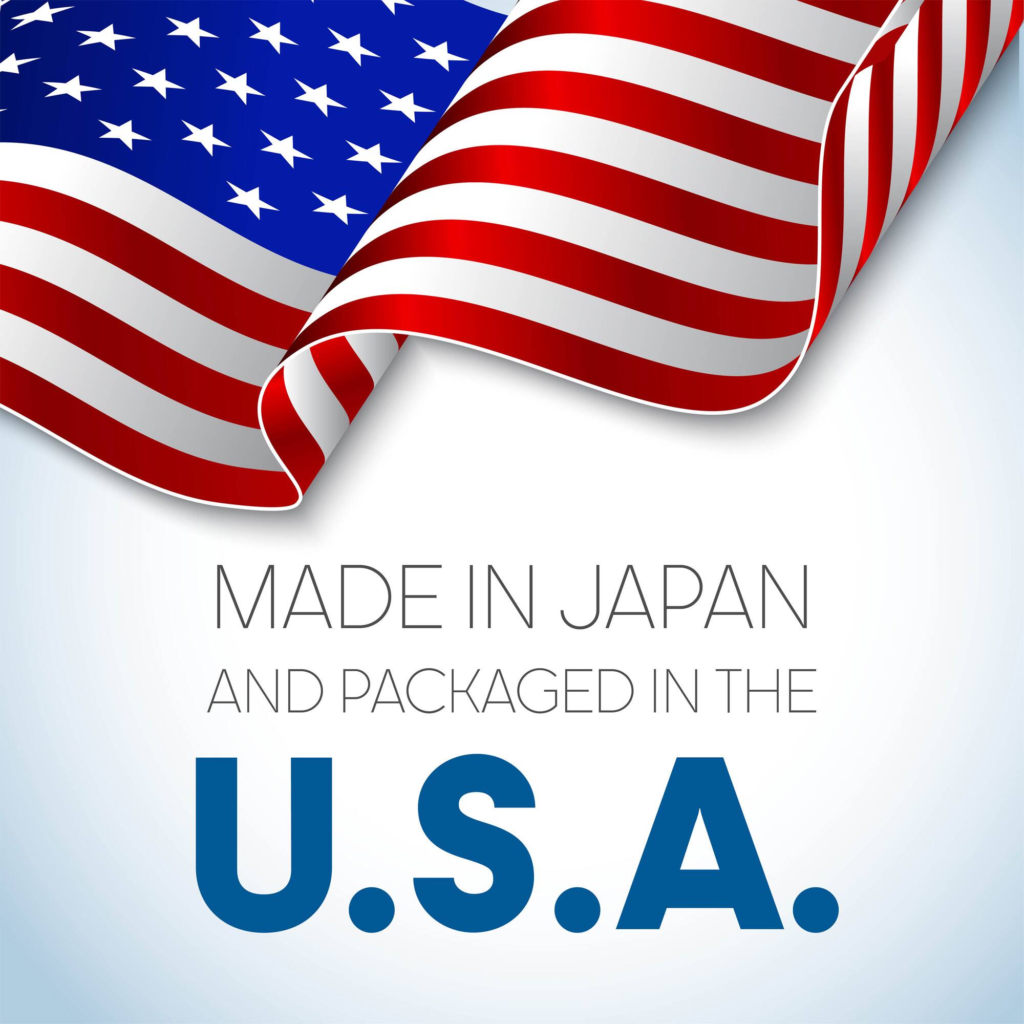 Made in Japan and Packaged in the U.S.A.