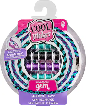 8+ COOL Maker
USE WITH I UTILISER AVEC LA MACHINE USALO CON KUMIKREATOR SOLD SEPARATELY VENDUE SEPARATEMENT POR SEPARADO SE VENDE
KUMIKREATOR gem
MINI REFILL PACK MINI-RECHARGE MINI PACK DE RECARGA