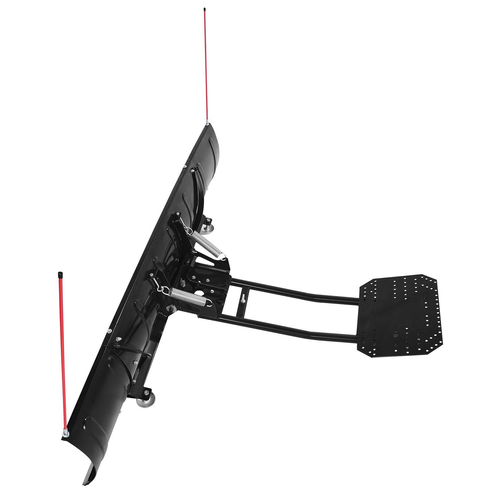 Alt View 5. VEVOR - Adjustable Snow Plow Blade, 43 in/72 in Width, Detachable Universal Mount Kit with Rubber Flaps - Black.