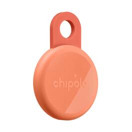 Chipolo - LOOP - Rechargeable Bluetooth Tracker for Keys & Bags, Out of Range Alerts, Apple Find My & Android Find Hub Compatible - Coral
