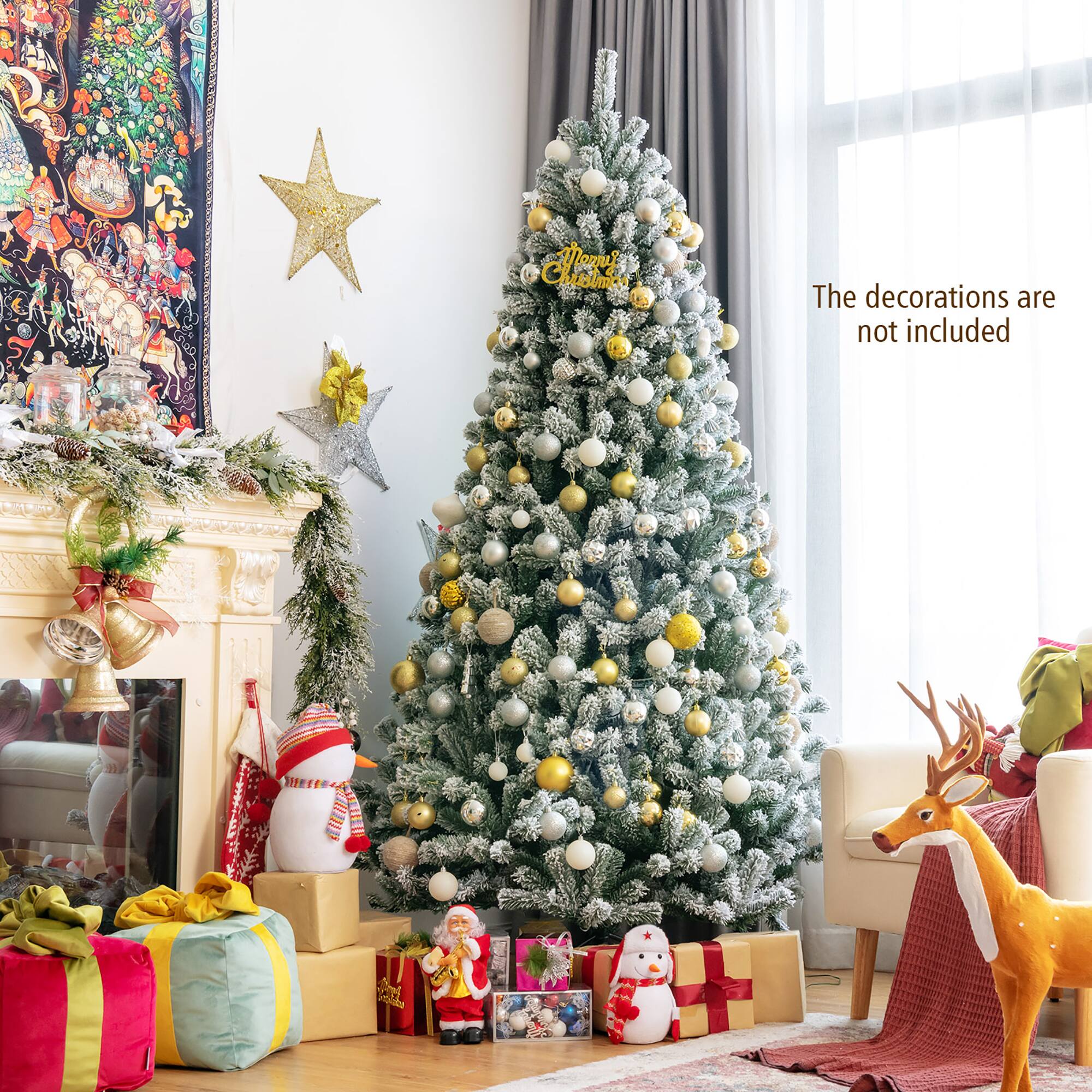 The decorations are not included.